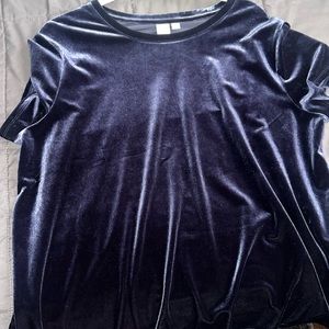 GAP Navy velvet top